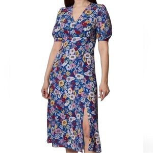 BCBGeneration Floral Blue Midi Dress